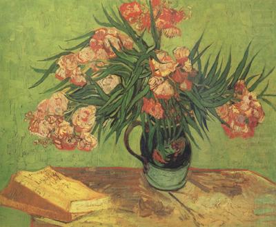 Still life:Vast with Oleanders and Books (nn04), Vincent Van Gogh